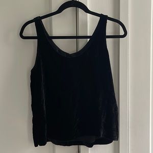 Jcrew velvet tank - size XS - black